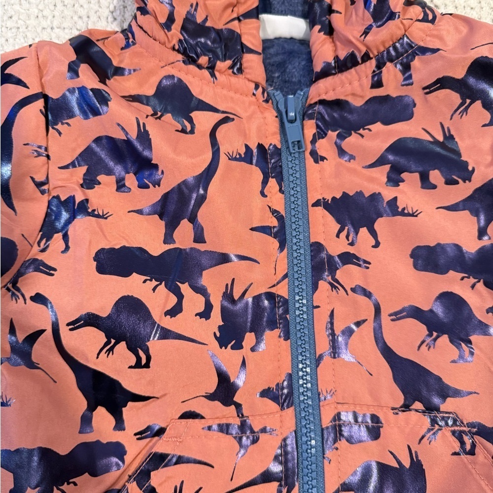 Dinosaur Print Hooded Jacket - Picture 2 of 6